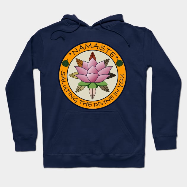 Namaste, Saluting the Divine Hoodie by FunkilyMade